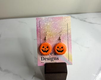 Pumpkin Macaron Polymer Clay Earrings