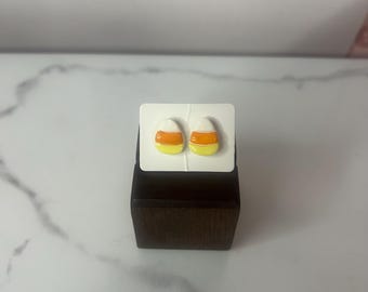 Candy Corn Clay Studs