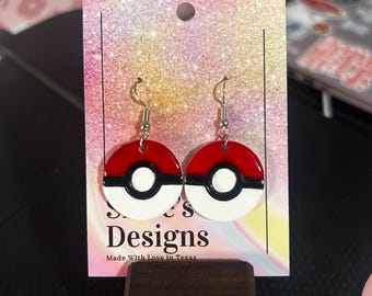 Anime Ball Polymer Clay Earrings