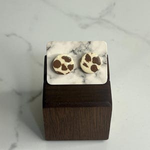 Cow Print Stud Earrings
