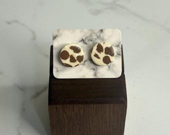 Cow Print Stud Earrings