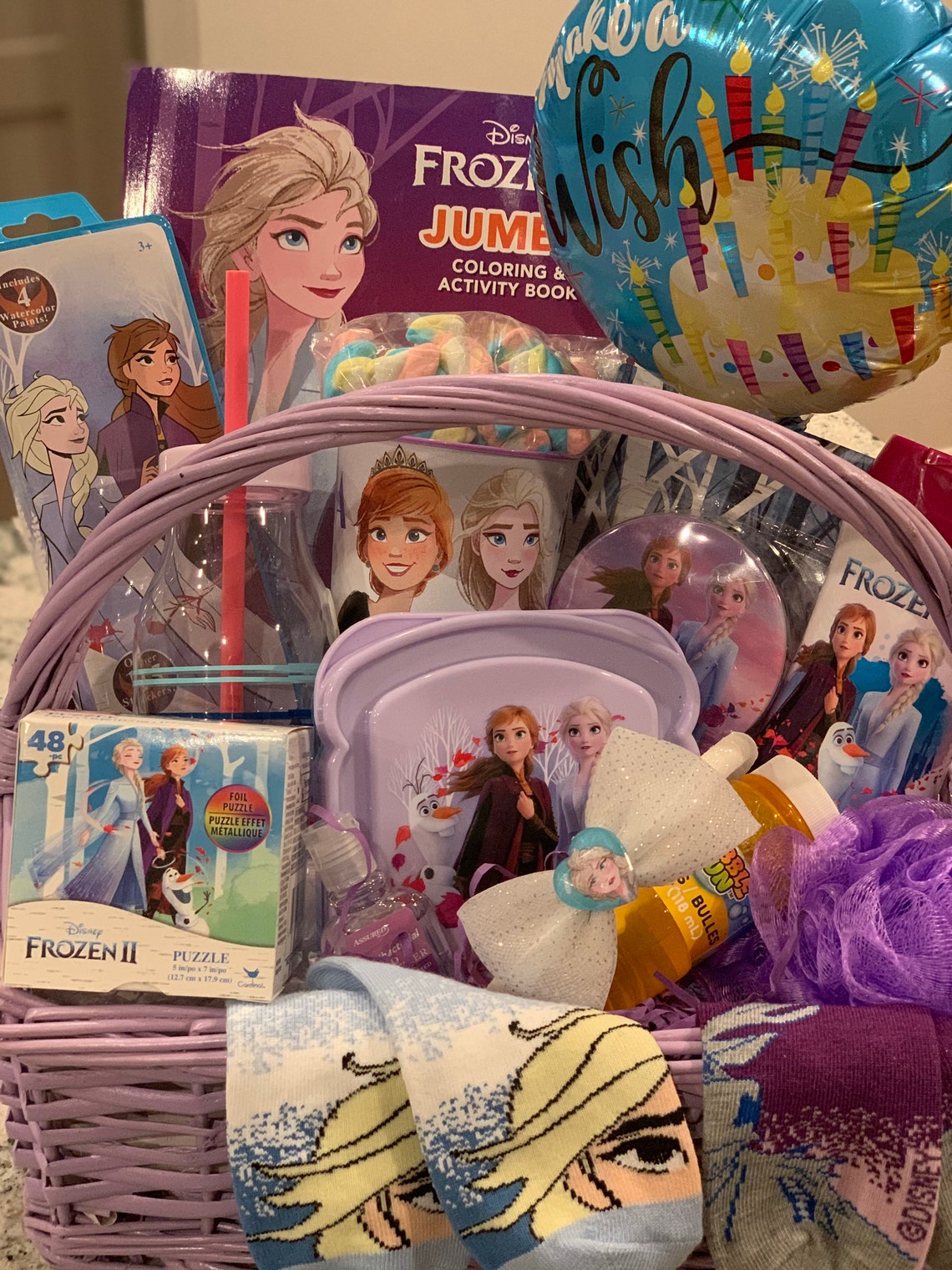 Frozen Girls Gift Basket Etsy