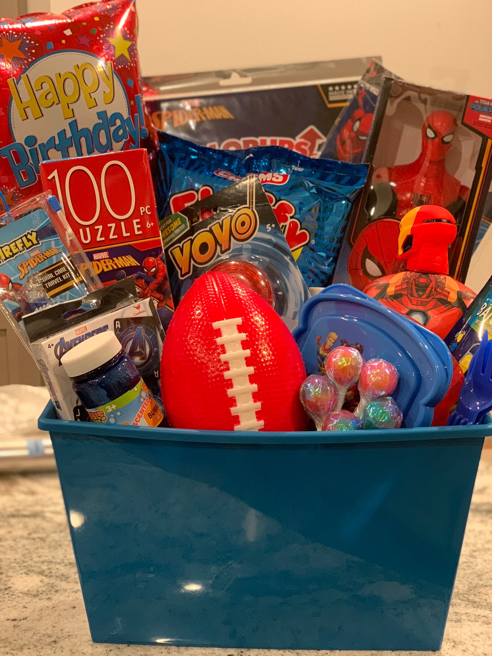 Kids Gift Basketspiderman Theme Gift Basket Etsy