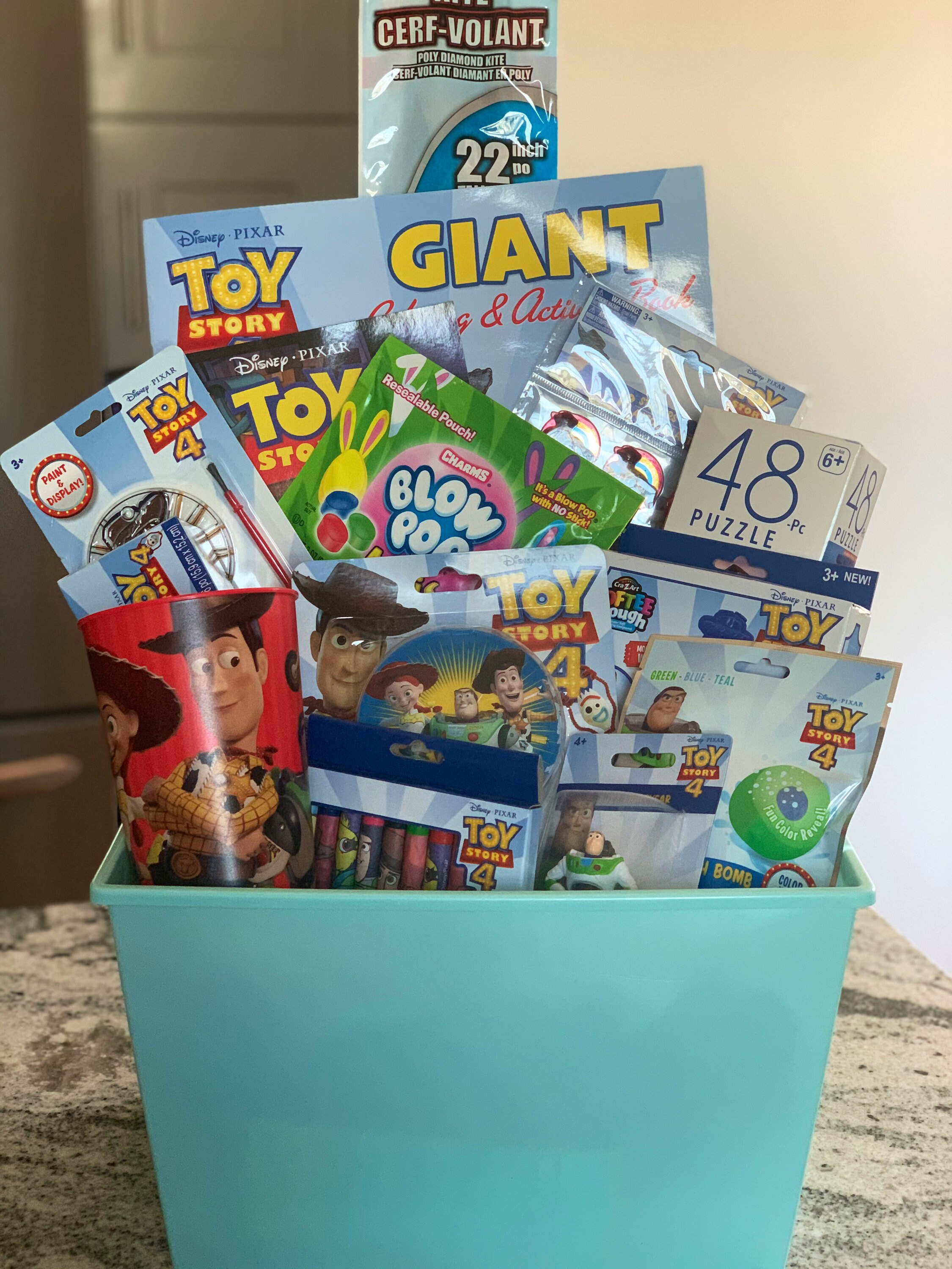 Toy Story 4 Gift Basket and Sheet Setkids Prefilled Gift Etsy