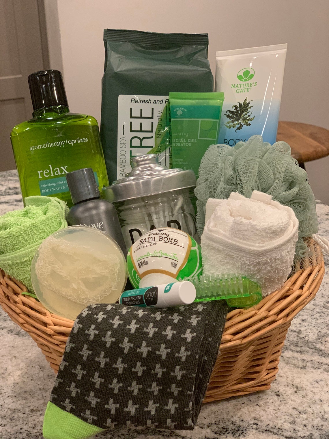 Mens Spa Gift Basketrelaxation Perfect Fathers Day Happy Etsy