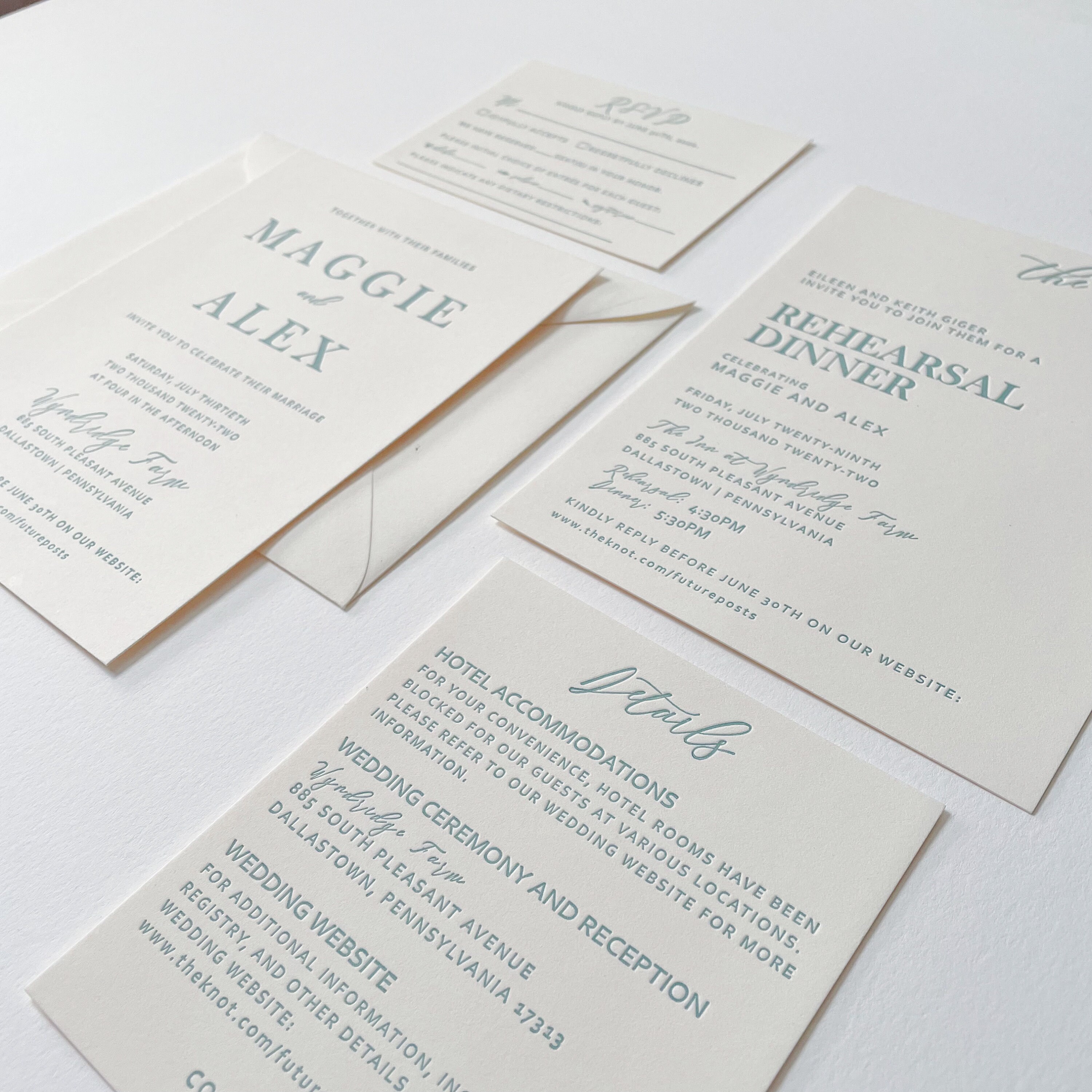 The Essex Suite. Letterpress Wedding Invitations. Bold Modern Classic Text Cotton Paper. Sample Packet.