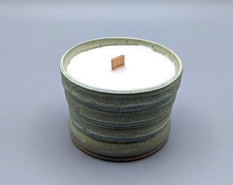 Ceramic Vessel Candle Wood Wick