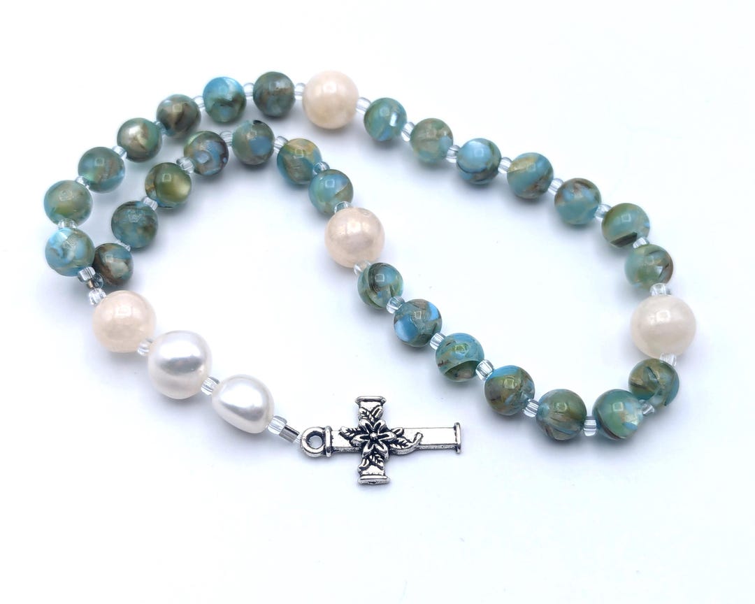 Protestant Prayer Beads Shell Pearl Quartz - Etsy