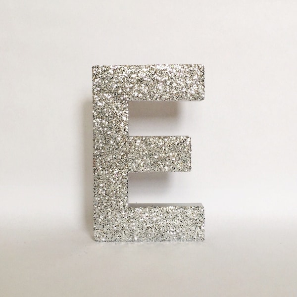 Silver Glitter Stand Up Letter-Initial-Monogram-Wedding-Engagement-Shower-Birthday-Home Decor-Photo Prop-Winter ONEderland-decoration-Girl