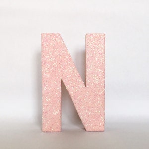 Pink Glitter Stand Up Letter Initial/Monogram/Engagement/Shower/Birthday/Party/Home Decor/Photo Prop/Winter ONEderland Decorations/Office