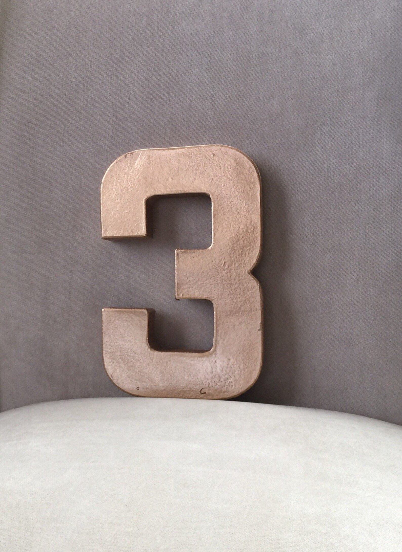 Metallic Paper Mache Stand up Number birthdayparty wedding Etsy