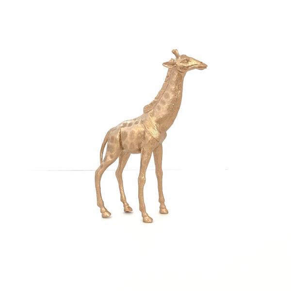 Gold Metallic Giraffe Safari Chic-Birthday-Wedding-Baby Shower-Nursery Decor-Party Favors-Cake Topper-Weight-Circus-figurine-Boy-Girl-Zoo