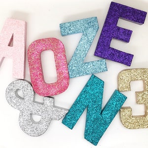 Pink Glitter Stand up Letter-initial-monogram-engagement-shower ...