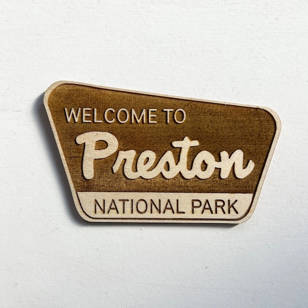 Customized National Park Name Wood Sign-Birthday Party Decor-Decoration-Ranger-Camp-Forest-Wood-Personalized-Wedding-Nursery-Room-Engraved