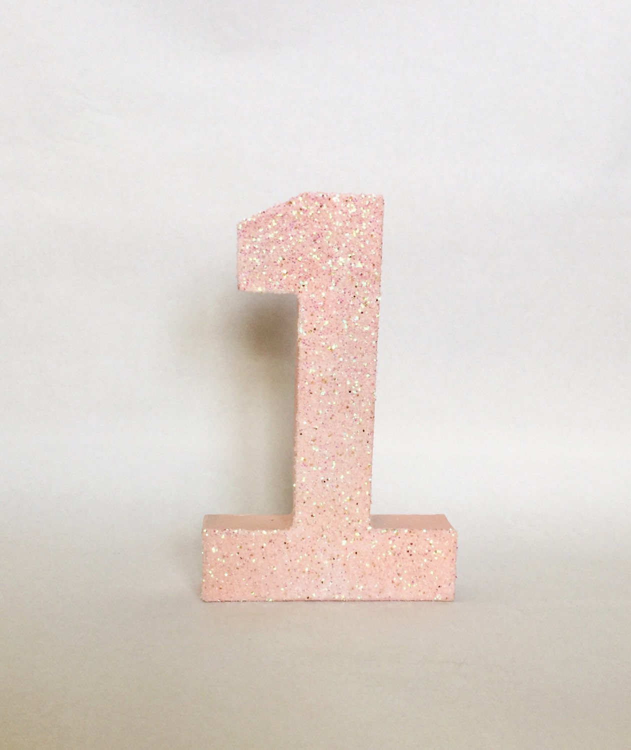 Paper Mache Glitter Letters & Numbers 5.25 x 8.25, Baby's First Birthday,  Cake Smash Decor - Thread