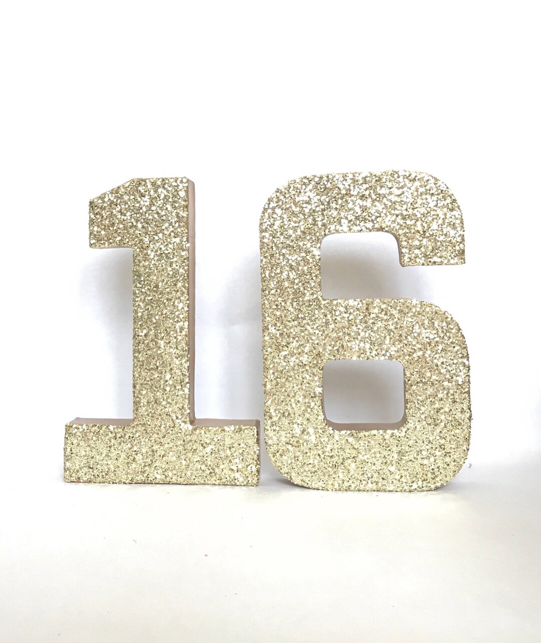 Sweet 16 Gold Silver Glitter Paper Mache Stand up Birthday - Etsy