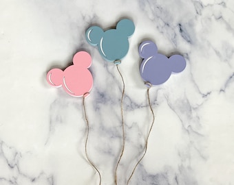 Mickey Balloon Wood Decor-Disney Theme-Room Decoration-Wall Sign-Birthday Party-Baby Shower-Photoshoot-Bridal-1st-First-2nd-Twodles-Nursery
