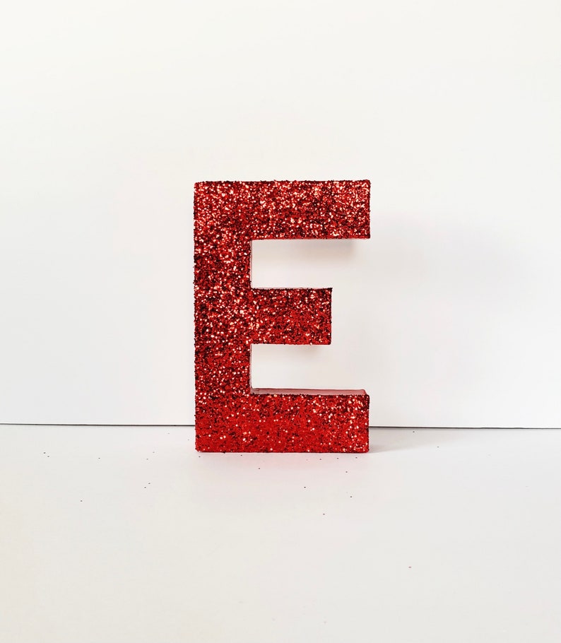 Pink Glitter Stand up Letter-initial-monogram-engagement-shower ...