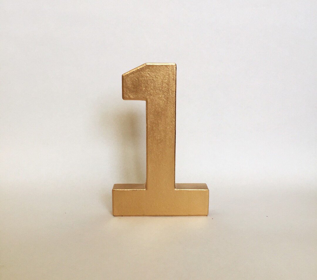Metallic Paper Mache Stand up Numberbirthday Partywedding Etsy