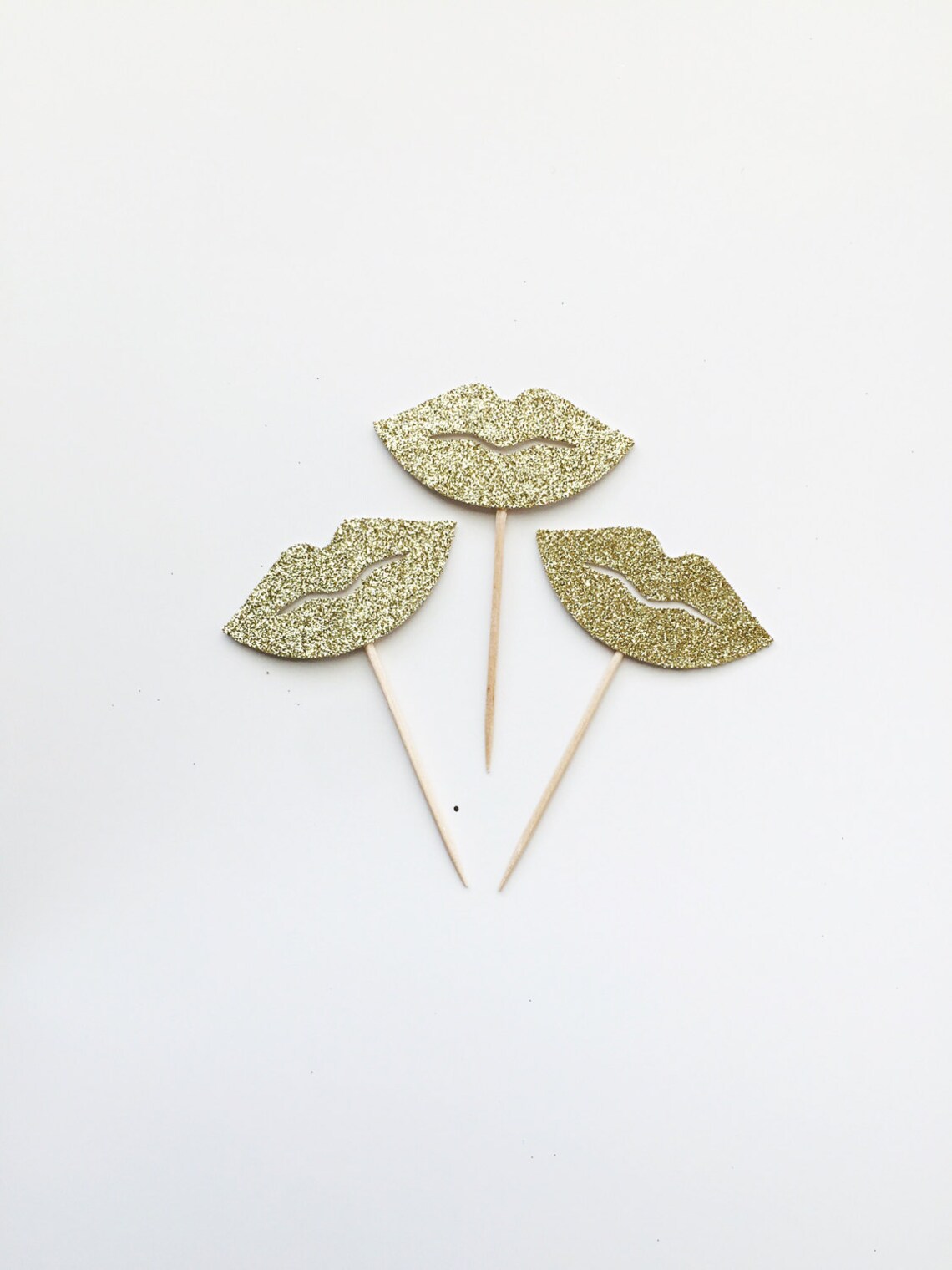 Glitter Lips Cupcake Toppers Bachelorette Bridal Shower Etsy