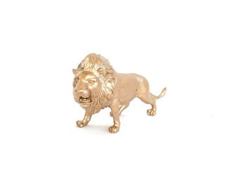 Gold Metallic Lion Safari Chic-Birthday-Wedding-Baby Shower-Nursery-Party Decor-Favors-Cake Topper-Weight-figurine-Zoo Theme-Circus-Boy-Girl