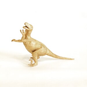 Metallic Gold Giganotosaurus Dinosaur-Dino Birthday-Boy-Girl-Wedding-Shower-Nursery Decor-Party Decoration-Favors-Cake Topper-Weight-raptor