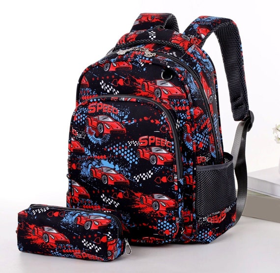 Conjunto de 3 mochilas escolares estampadas 