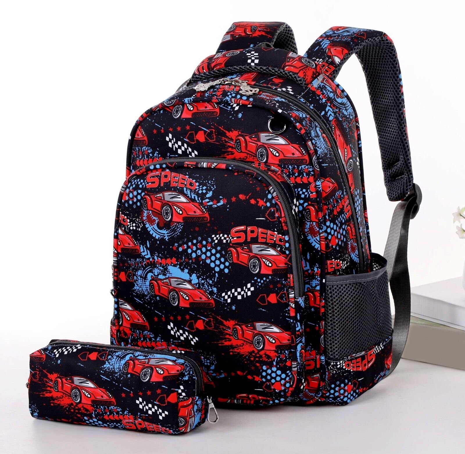 Sonic School Bag Children's Backpack Or Lunch Bag Or Pencil Case Or 3pcs  Set Dinosaur Print Backpack For Kids