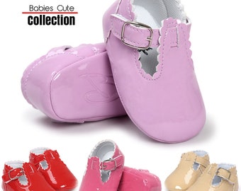 Baby Girl Shoes Moccasins Mary Jane Soft Soled Non-slip Footwear Crib PU Leather Newborn Baby Shoes Christmas Gift