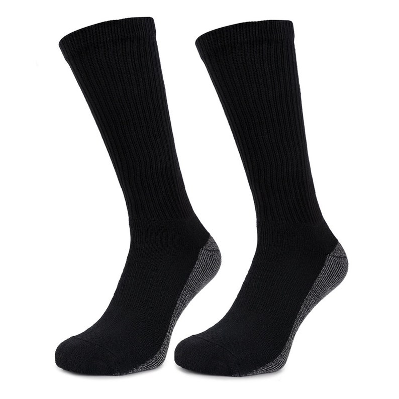 10 Pairs Mens Big Foot Work Socks With Reinforced Heel & Toe Long Feet