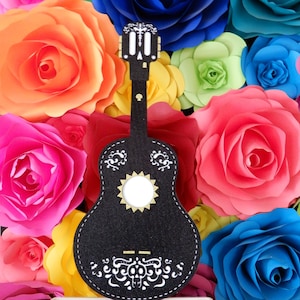 Gitaar kaart bestuur Mexicaanse fiesta thema partij licht gewicht kind activiteit verf versieren coco thema party inspiratie foto stand gitaren