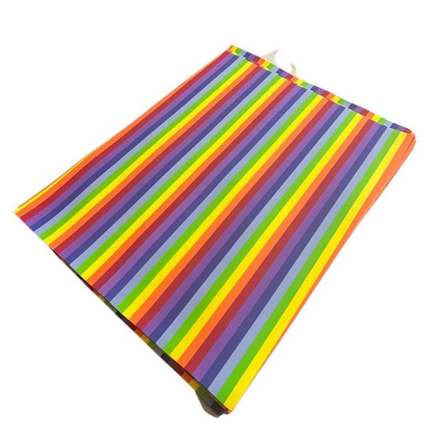 Foamy multicolor stripe sheets non glitter pride colors rainbow