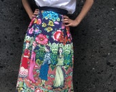 Mexican womans Frida Mexico set one size Handmade- Beautiful- Frida Kahlo mexican boho hippie dress coco theme party 5 de mayo