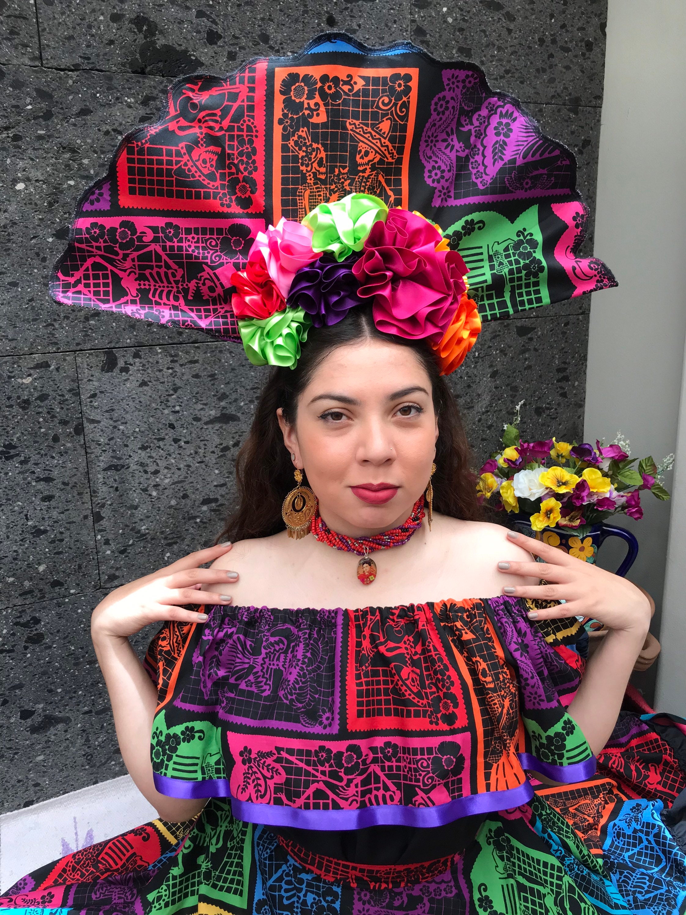 Mexican Flower Headband The Mexican Day Of The Dead Wedding Dress