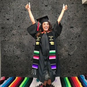 メキシコ卒業式用サッシュ：2025年卒業クラス サラペストール、金文字