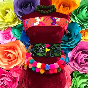 Mexican authentic BELT ONLY with hand embroidered Butterfly Monarch belt 5 de mayo day of the dead style mexican fiesta wedding coco