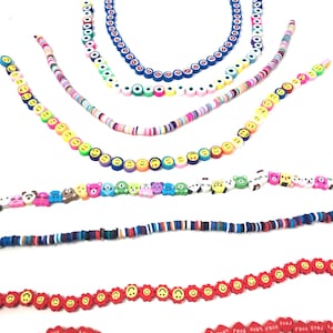 Evil eye colorful beaded strand for jewelry making mal de ojo Wicca protection
