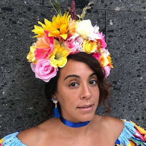 Dag van de dode hoofdband Mariposa Monarca catrina geïnspireerd kinderen 5 de mayo bloem kroon vilt Mexicaanse fiesta