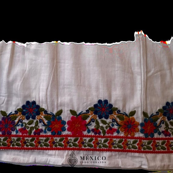 メキシカン刺繍ブラウス – ハンドメイド花柄デザイン Mサイズ - Etsy 日本