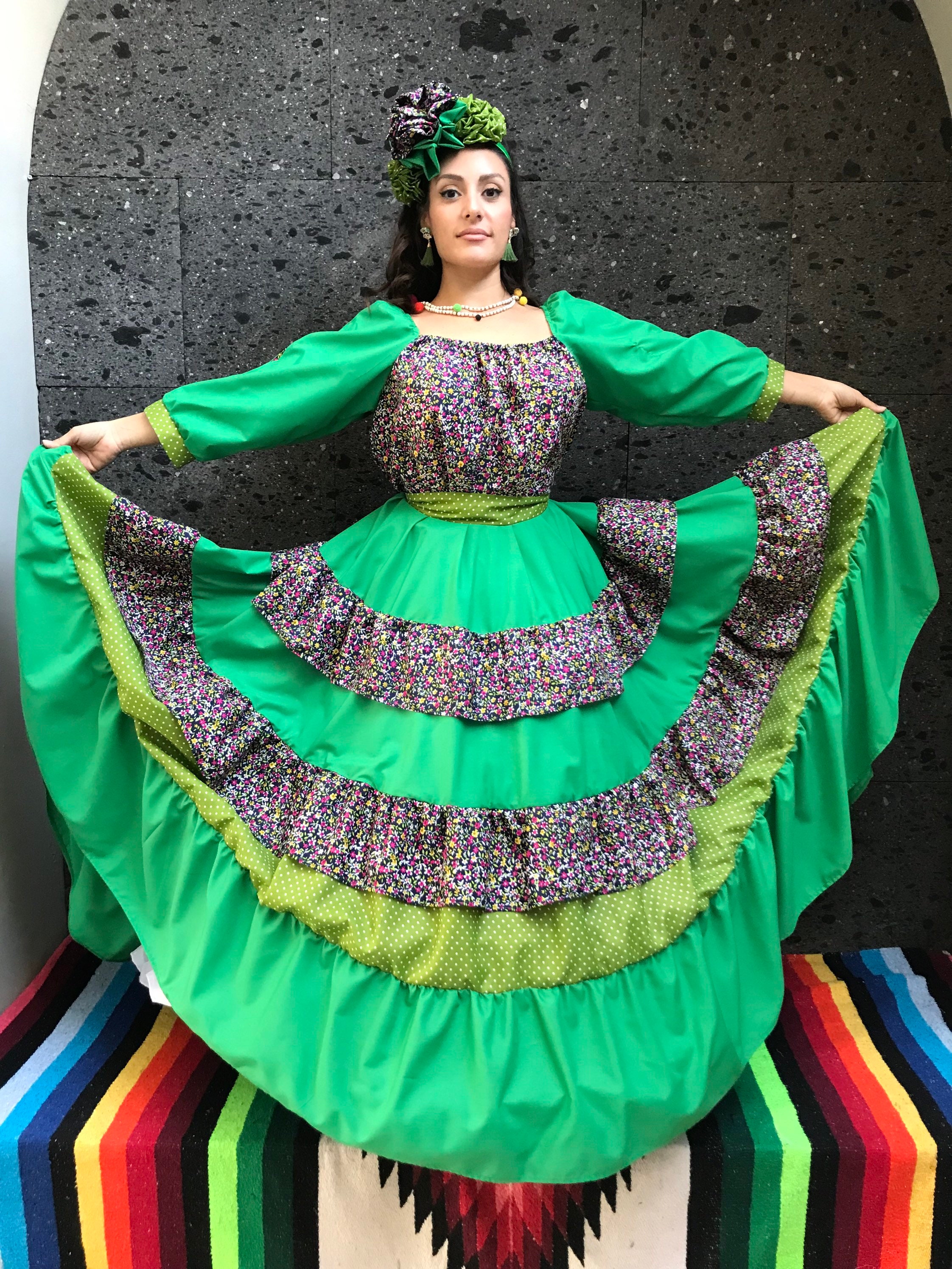 Mexican SKIRT and BLOUSE Handmade long Skirt Boho Coco Theme Etsy