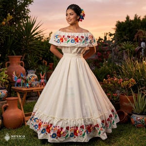 artisanal white maxi dress White Artesanal Dress