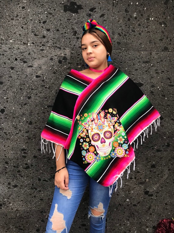 ジャケット・アウター megmiura THREE LAYER VEST PONCHO Mexican Zarape Mañanita Poncho Jacket Sarape Womans Jacket Day of