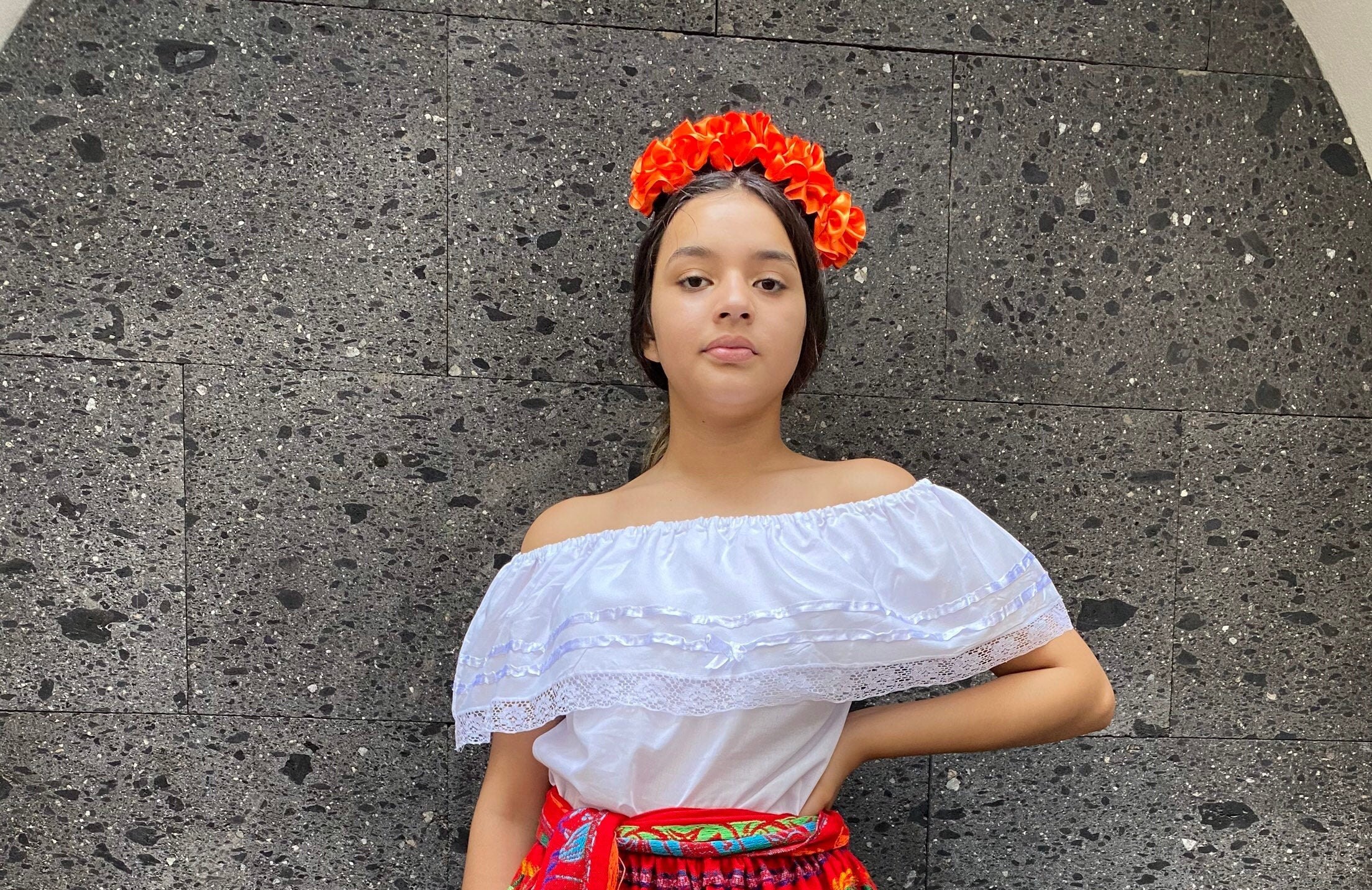Mexican Blouse white MEDIUM - day of the dead baby Mexican boho hippie baby flowe color white