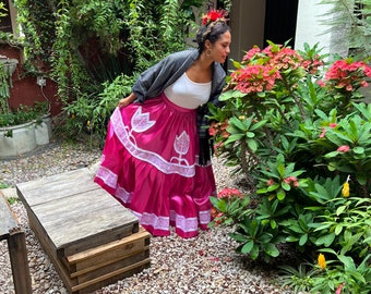 China Poblana Fiusha Mexican Skirt day of the dead Frida Khalo style 5 de Mayo