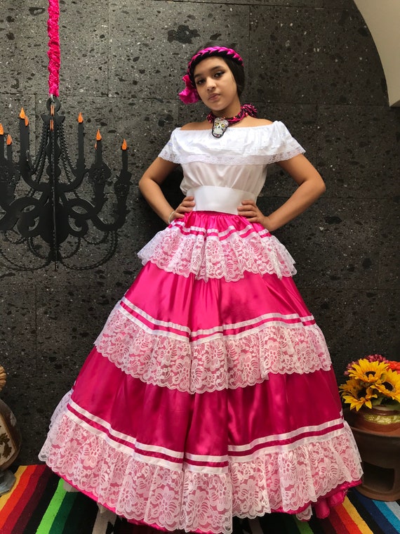 Mexican China Oaxaca Pink Frida Kahlo Style-womans Mexican - Etsy Singapore Mexican China Oaxaca Pink Frida Kahlo Style-womans Mexican - Etsy Singapore