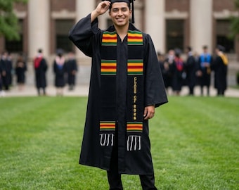 Embroidered Custom Graduation Stole: Class of 2026 & Custom Text