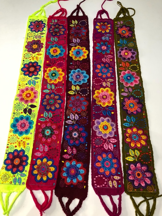 Hand Embroidered Mexican Flower Belt: Colorful Cinco De Mayo  display picture 1