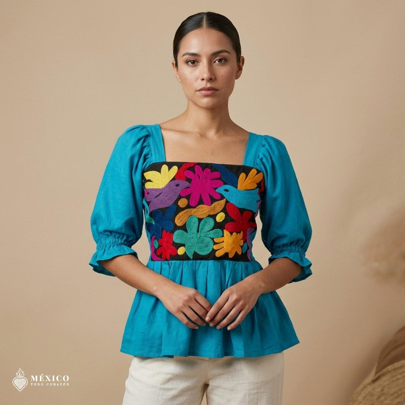 Embroidered Peplum Top - Etsy