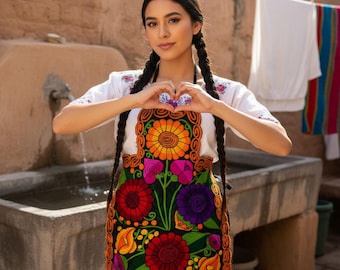 伝統的なメキシコ刺繍エプロン | スタンダードコレクション | ユニーク