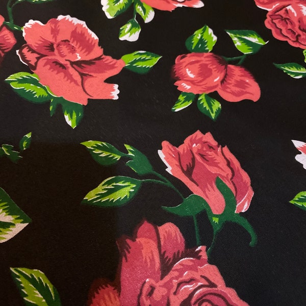 Mexican Fabric 1 meter flowered cotton traditional day of the dead 5 de Mayo folkloric dress fabric